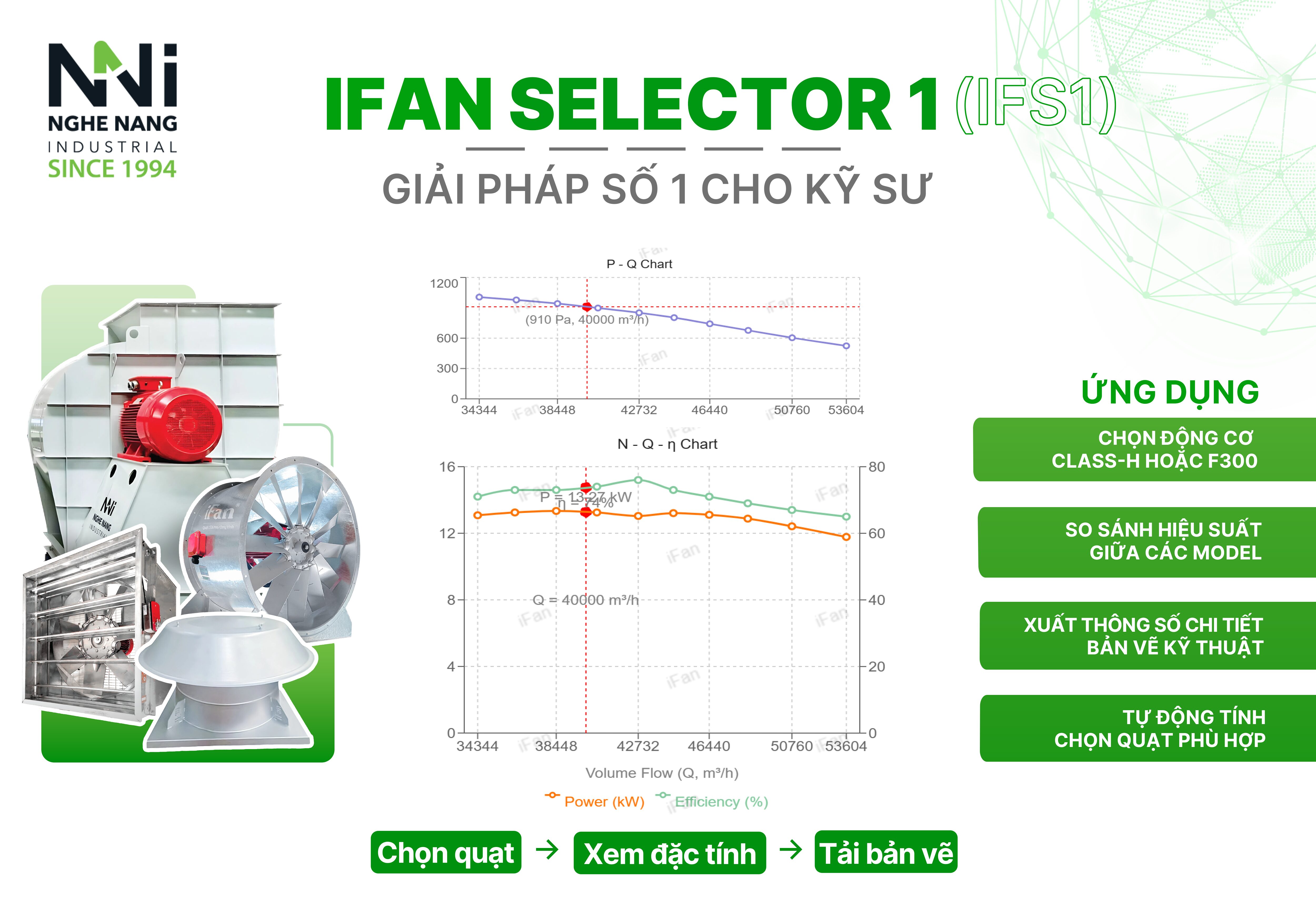 App chọn quạt IFAN